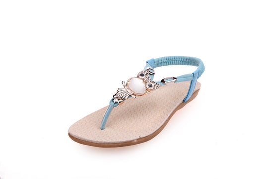 Damen Elegante Riemchen-Sandalen mit dekorativem Schmuck-Detail R&B