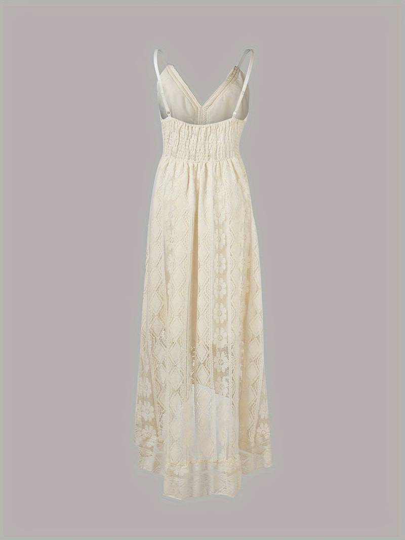 R&B – boho-maxi-sommerkleid mit spaghettiträgern und v-ausschnitt