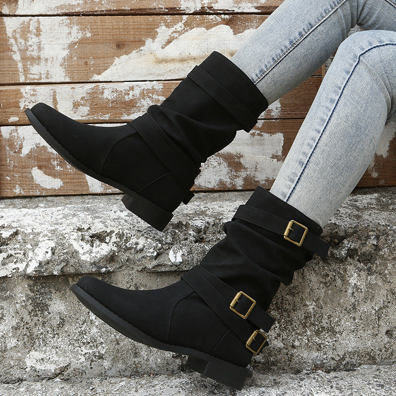 Lässige Gürtelschnallen Stiefel R&B