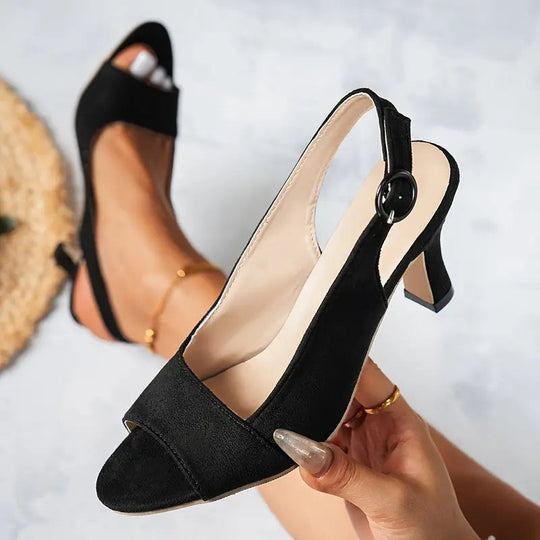 Offene Slingback-Absätze mit verstellbarem Schnallenriemen R&B R&B