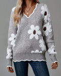 R&B | Strickpullover mit Blumen