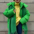 R&B | Damen Puffer Kapuzen Jacke - Übergroß