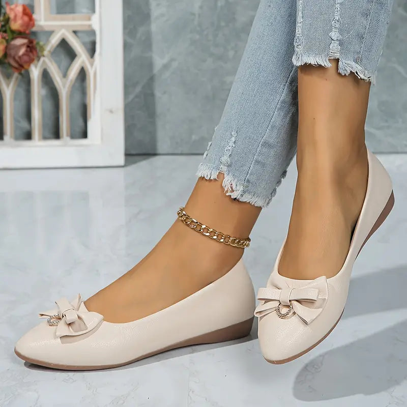R&B | Damen Schicke Schleifen Puppe Schuhe Elegant