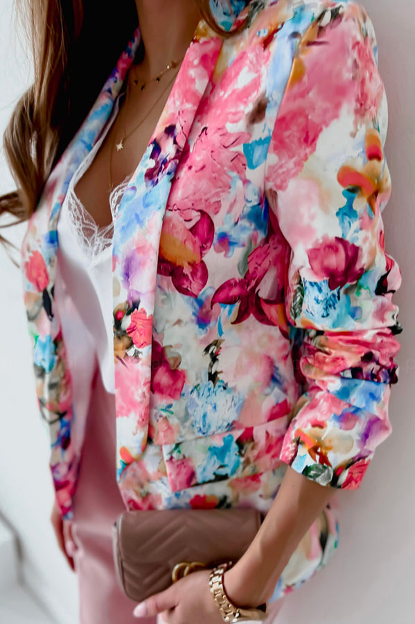 R&B | Freie und Echte Florale Revers Freizeitanzug Blazer
