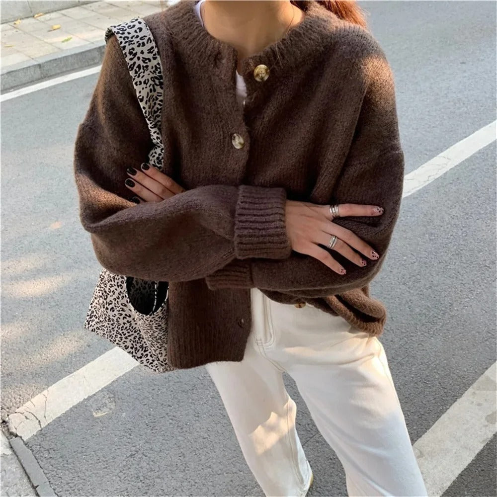 R&B | lässiger Strickcardigan-Pullover