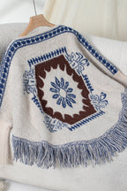 R&B | Boho Strickpullover mit Quasten-Saum