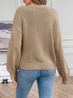 R&B | Strickcardigan mit Blütendetails Offene Vorderseite Feminin und Stylisch