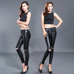 Damen Leggings im stylischen look mit modischen Riss-Details