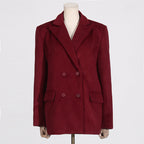 R&B | Warme Damen Wolljacke mit Gürtel und Kurzer Passform