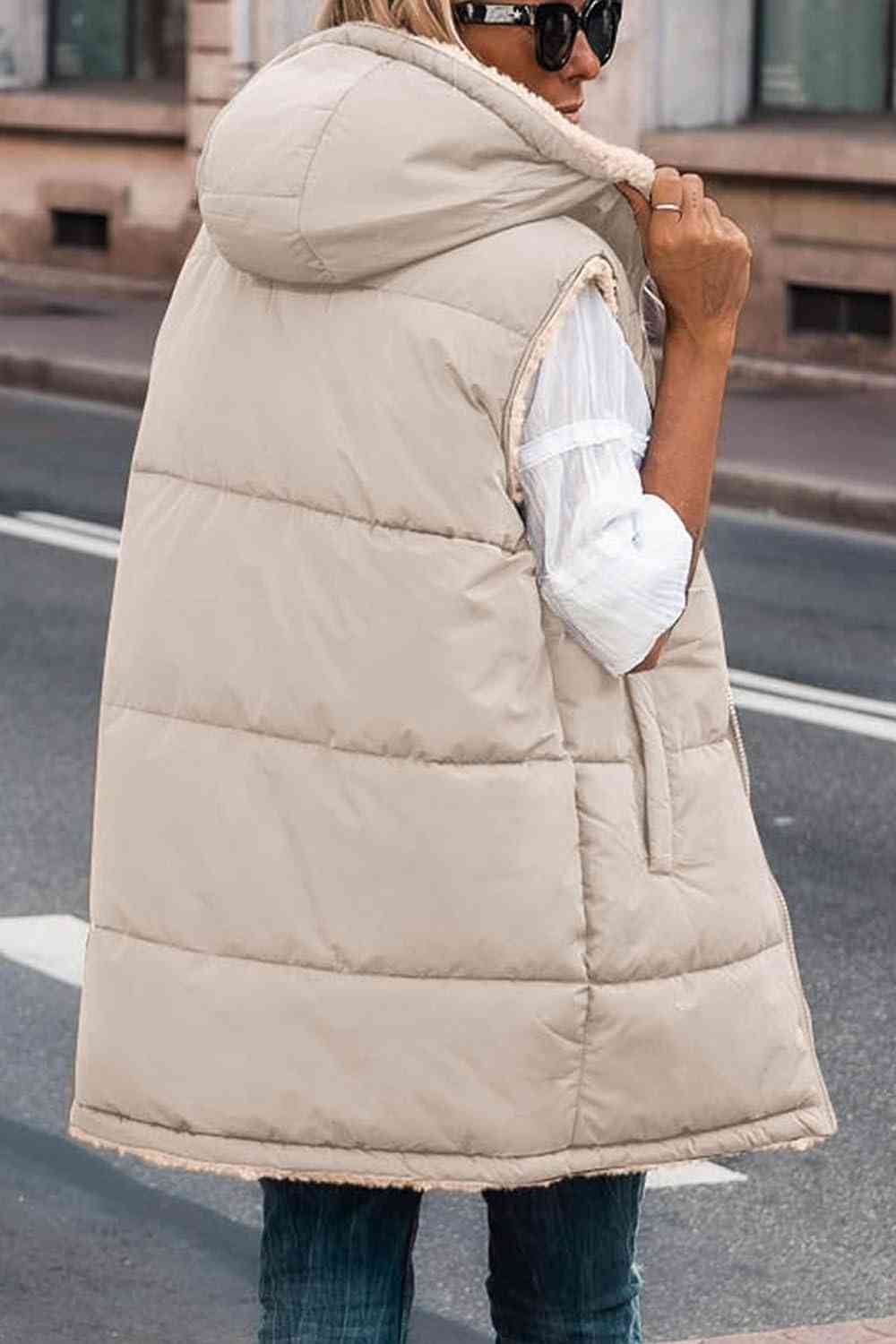 R&B | Zip-Up Longline Kapuzenweste