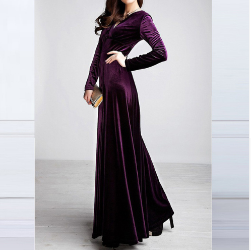 Glamorous Chic Kleid mit verdicktem V-Ausschnitt