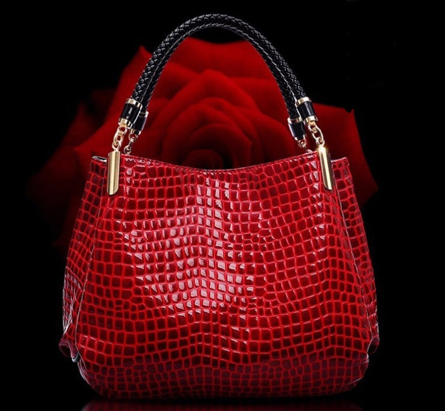 R&B | Schultertasche mit Krokodil Muster