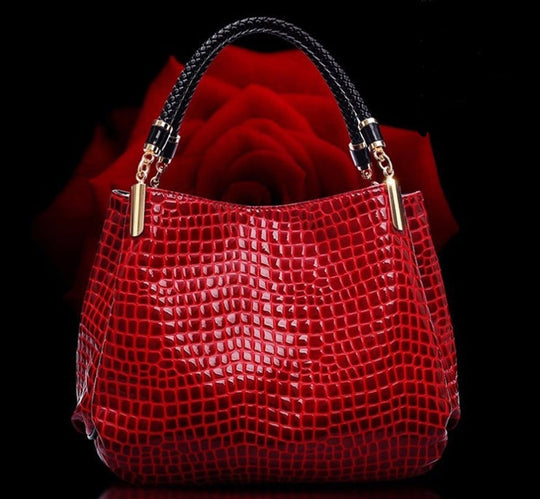 R&B | Schultertasche mit Krokodil Muster