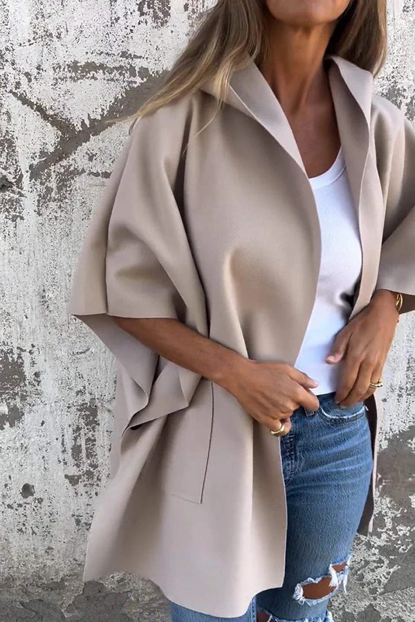 R&B | Übergroßer Losvallender Cape Mantel Damen