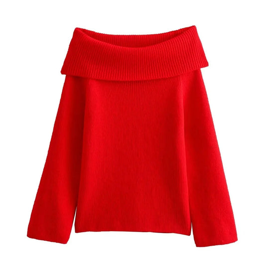 R&B | Off-Shoulder Damen Strickpullover