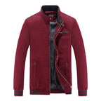 Herren modische Utility-Jacke mit hohem Stehkragen und Taschen R&B