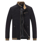 Herren modische Utility-Jacke mit hohem Stehkragen und Taschen R&B