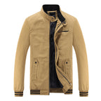 Herren modische Utility-Jacke mit hohem Stehkragen und Taschen R&B