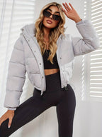 R&B | Cropped Puffer Winterjacke - Langarm