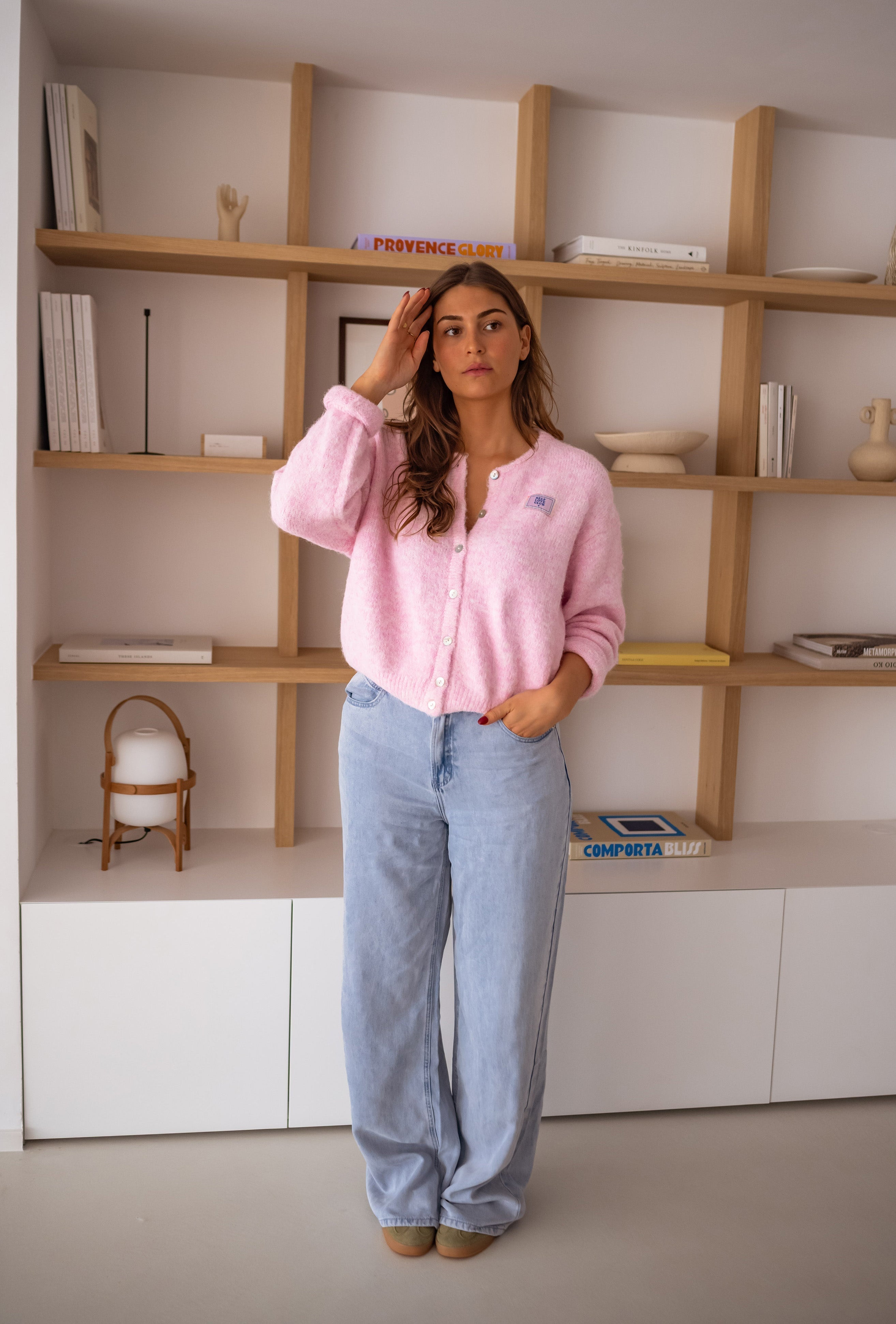 R&B | Schicker Pink Gesteppter Cardigan für Geschichtete Looks