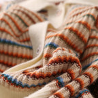 R&B | Gestreifte Strickjacke mit Kragen