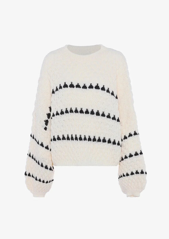 R&B | Kräftiger Strickpullover Kontrastierendes Design Warm und Zeitgemäß