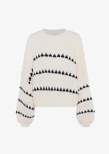 R&B | Kräftiger Strickpullover Kontrastierendes Design Warm und Zeitgemäß