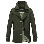 Herren lässige Trenchjacke mit praktischen Taschen und modernem Design R&B