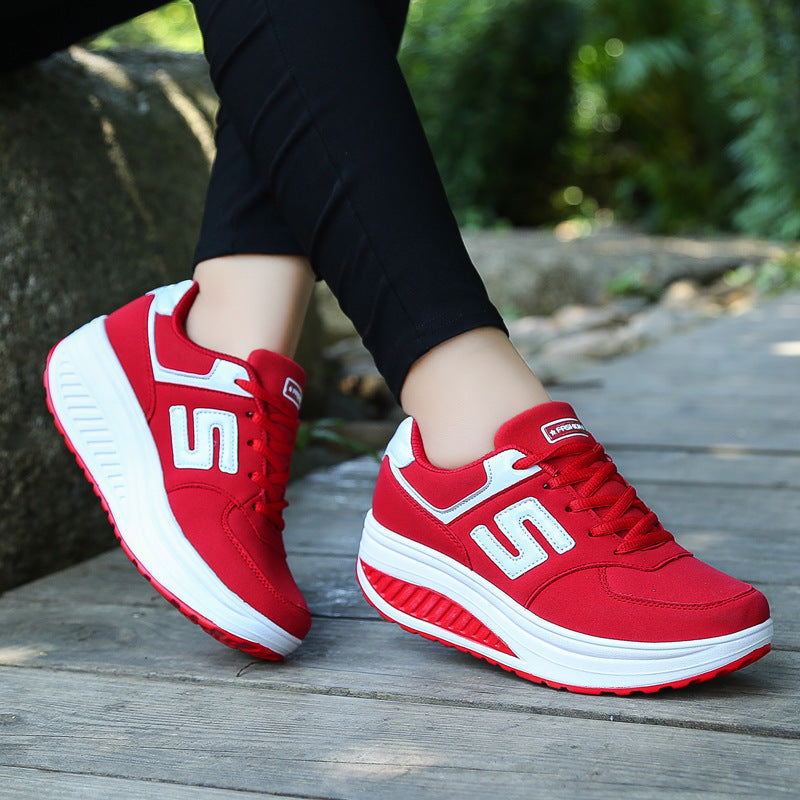 Damen nan Balance-Walking-Sneaker mit ergonomischer Wippsohle und entlastender Mittelsohle R&B