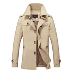 Herren lässige Trenchjacke mit praktischen Taschen und modernem Design R&B