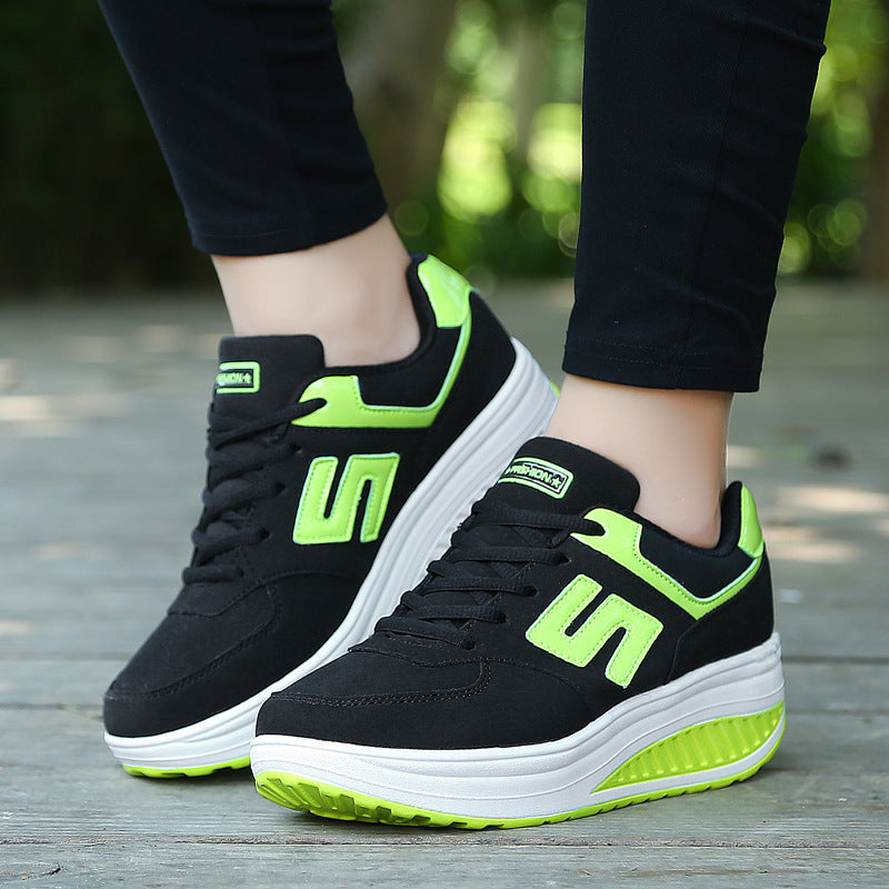 Damen nan Balance-Walking-Sneaker mit ergonomischer Wippsohle und entlastender Mittelsohle R&B