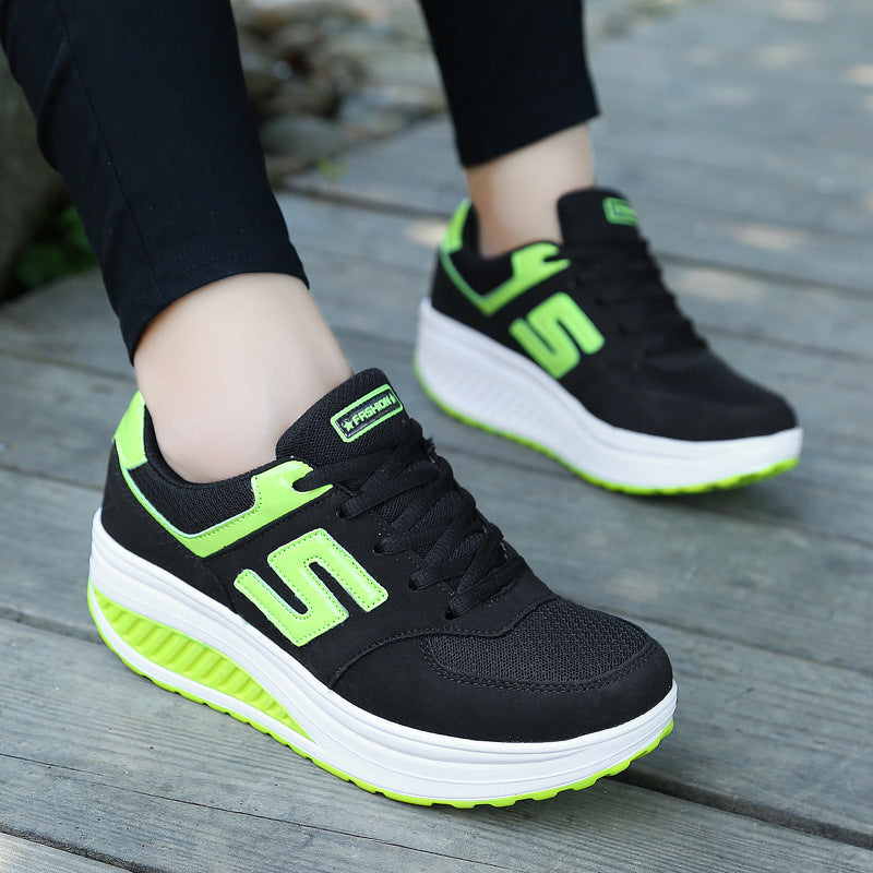 Damen nan Balance-Walking-Sneaker mit ergonomischer Wippsohle und entlastender Mittelsohle R&B