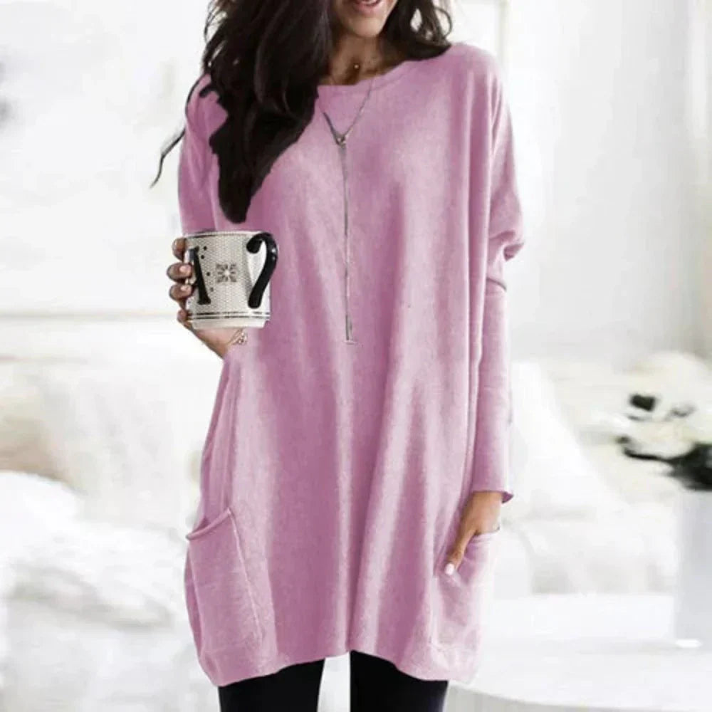 R&BMode - Lässiger Langarm-Longpullover
