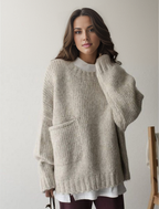 R&B | Übergroßer Strickpullover mit Tasche