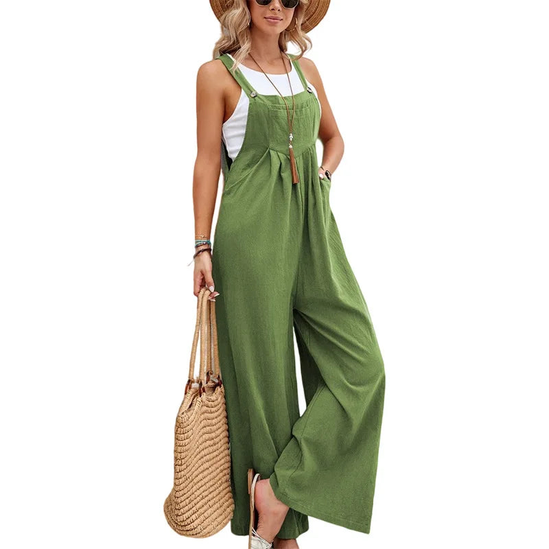 R&B | Ärmellose Latzhose Lässig Jumpsuit