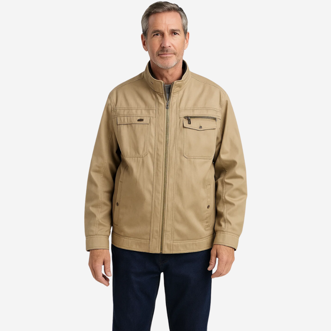 R&B | Herren Baumwolljacke winddicht & wasserabweisend im Feldlook