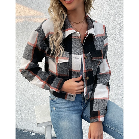 R&B | Trendige Karierte Jacke für Damen