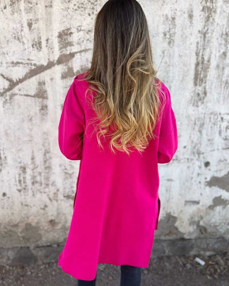 R&B | Langer Cardigan mit Minimalistischer Prägung