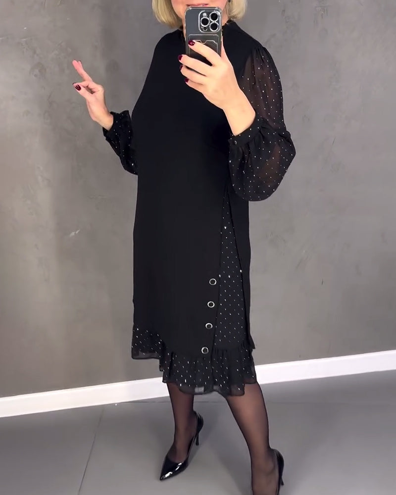 R&B | Kleid mit Langen Ärmeln und Punkten