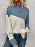 R&B | Farbblock Rundhals Pullover