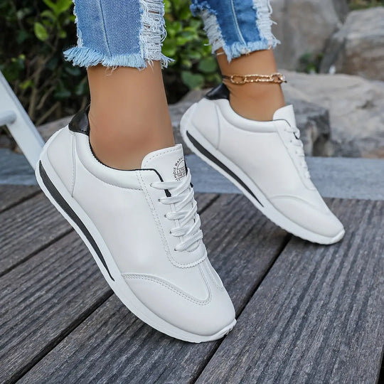 Einfarbige Freizeit-Sportschuhe für Damen mit dicken Sohlen R&B R&B