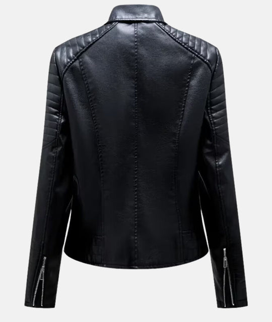 R&B | Stylische Damen Bikerjacke Aus Kunstleder