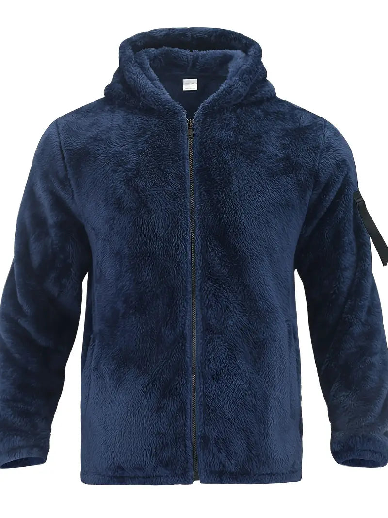 R&B Teddyjacke mit Reißverschluss für Männer