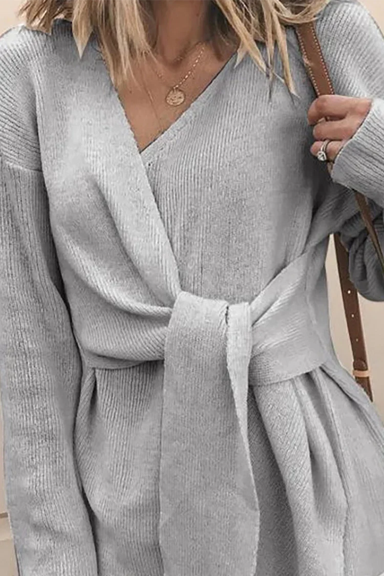 R&B | Lässige, solide Patchwork-Strickjacke