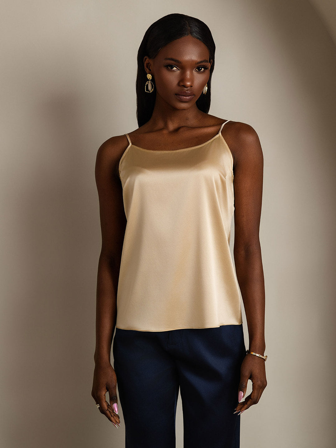 R&B | Seide Entspannt Spaghettiträger Camisole Top