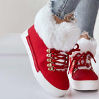 Warme Plüsch Plattform Stiefeletten R&B