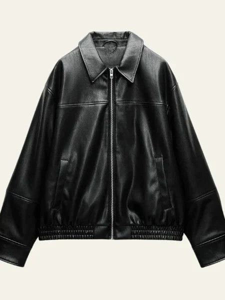 R&B | Kunstleder Bomberjacke