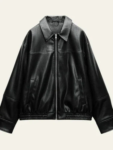 R&B | Kunstleder Bomberjacke