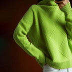 R&B | Sweater - Damen Winter Hoher Hals Strickpullover