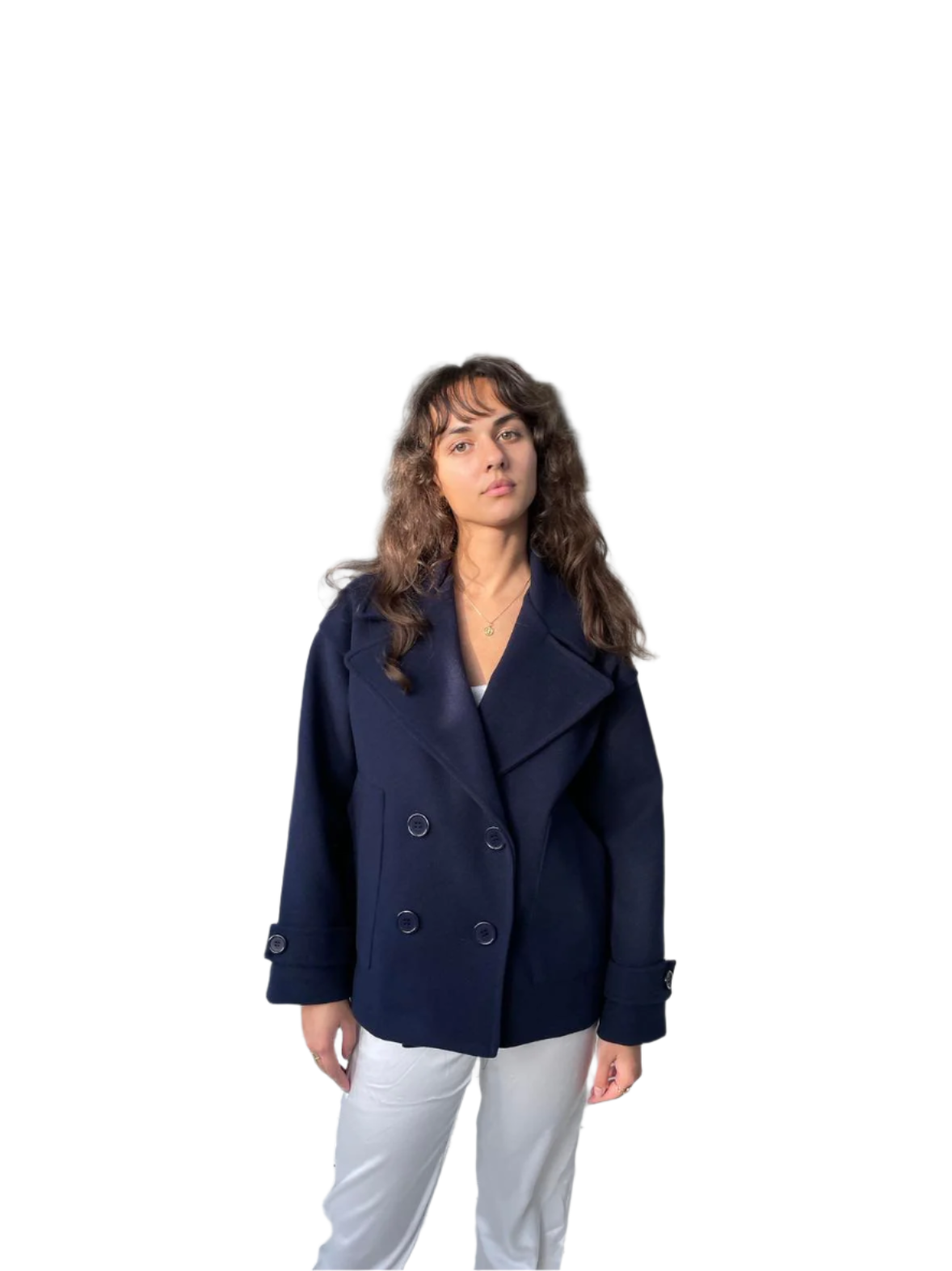 R&B | Dunkelblauer Damen Trenchcoat für jeden Anlass